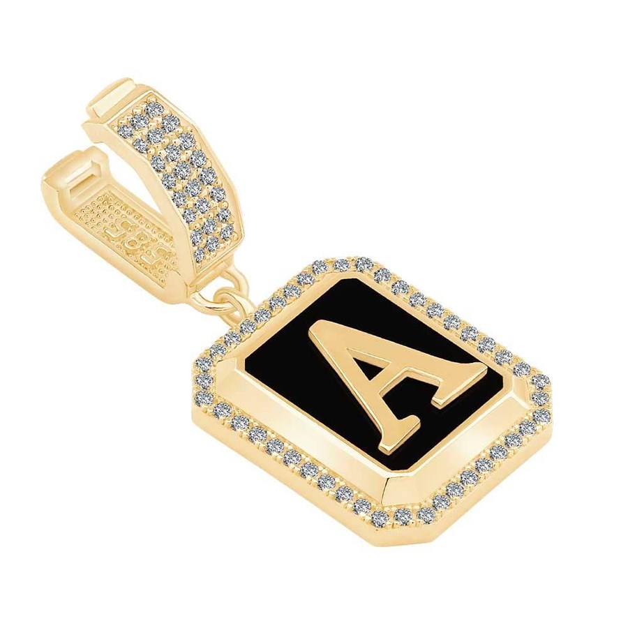 Taşlı Harf Kolye Ucu Charm - Görsel 5